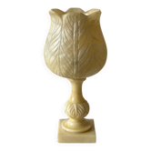 Lampe tulipe en albâtre