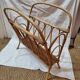 Rattan magazine holder from 1970