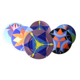 Villeroy and Boch kaleidoscope large plates 1980 x6