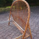 Vintage rattan basket bed 1 place