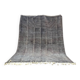 Large Beni Ouarain Berber rug handwoven in grey-blue, 100% wool, 280 x 220.