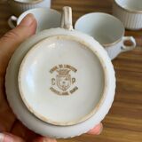 5 golden porcelain cups