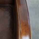 2 fauteuils en cuir de mouton