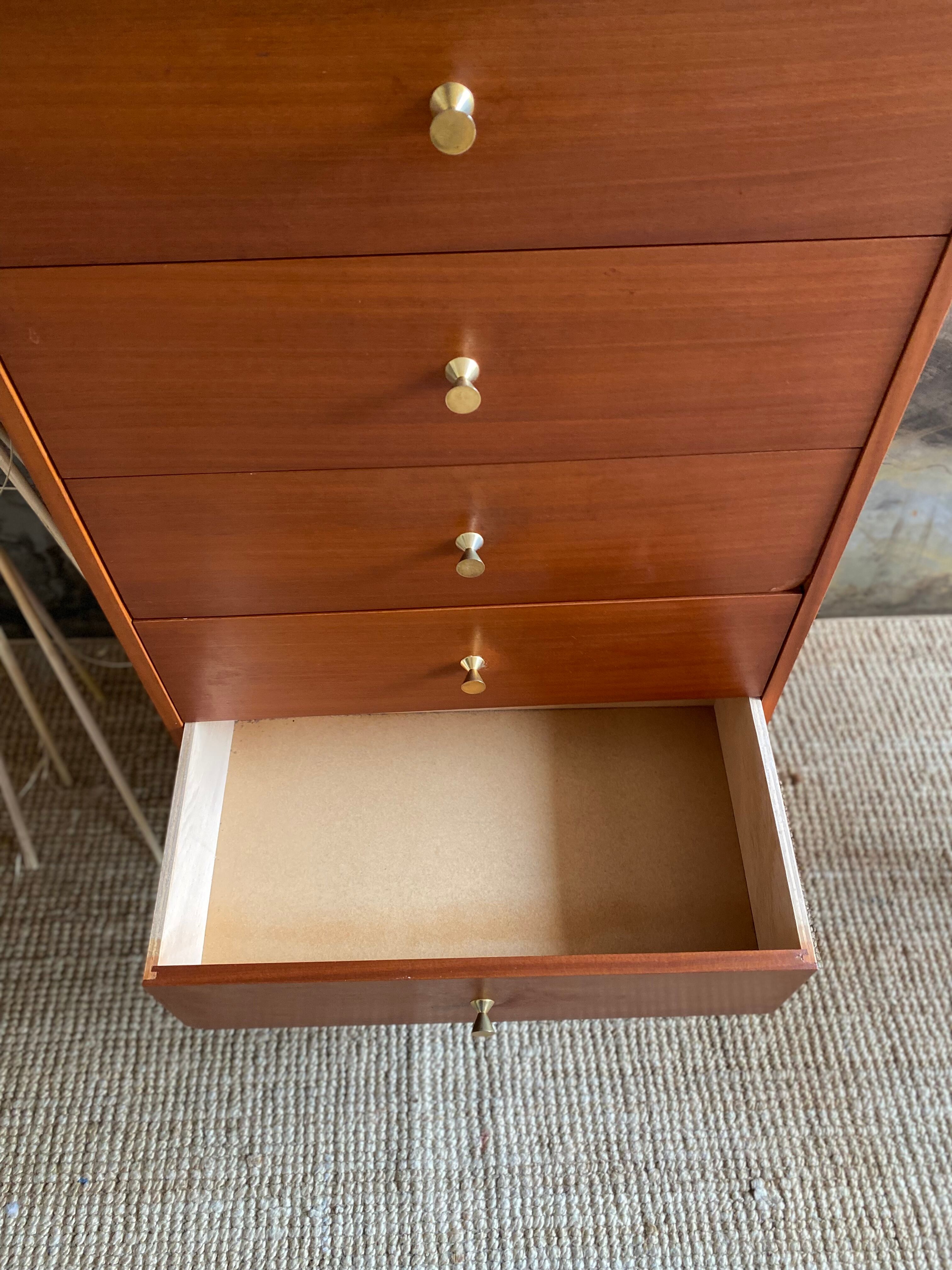 Wood & brass dresser