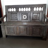 Banc coffre breton ancien