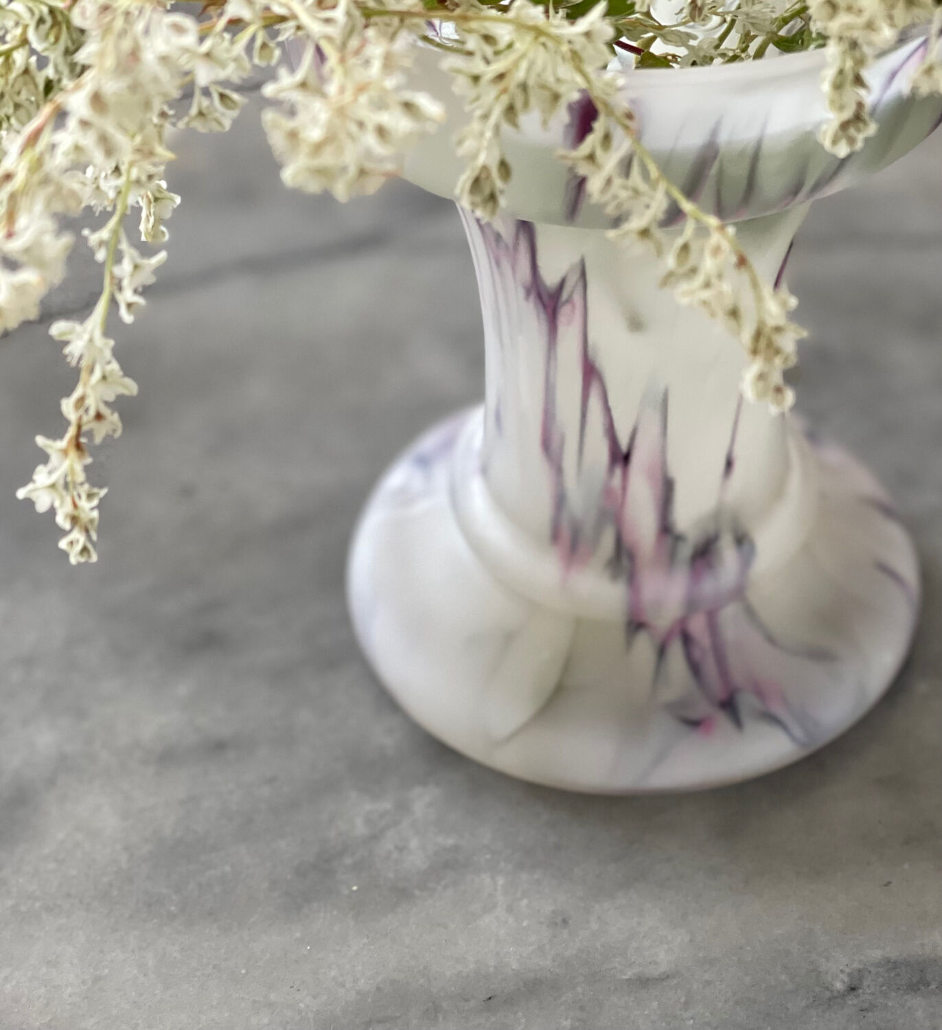 Vintage glass paste vase