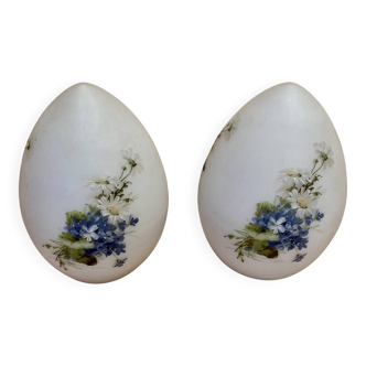 Pair of opaline lamps Design 1950 "Ben Swildens".