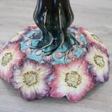 Art Nouveau ceramic vase with column, Italy early 20th century