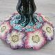 Art Nouveau ceramic vase with column, Italy early 20th century