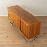 1950s sideboard, partly solid, walnut veneer, Bauhaus design, attributed to Franz Ehrlich