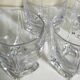 Five vintage crystal whiskey glasses