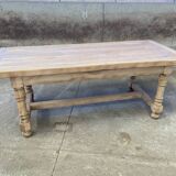 Large dining table monastery style raw natural oak
