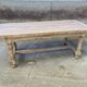 Large dining table monastery style raw natural oak