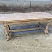 Large dining table monastery style raw natural oak