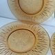 Set of 6 pressed glass dessert plates with sunflower motif Vereco