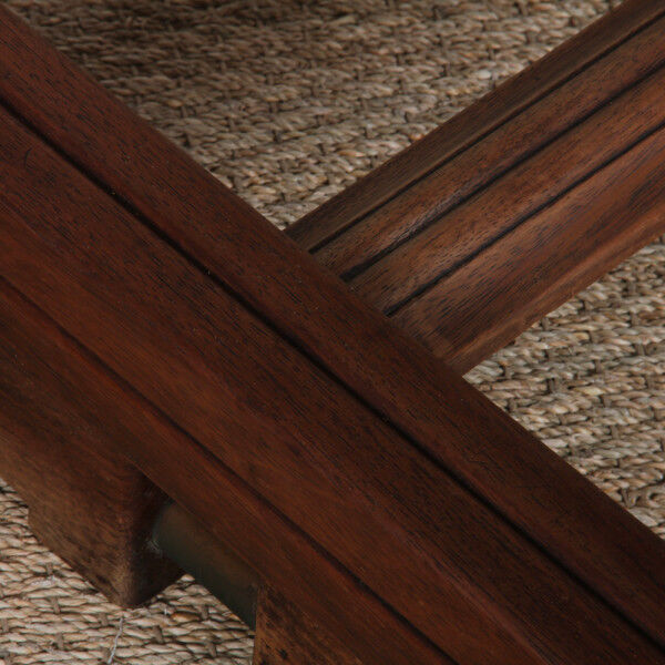 Wood and brass dining table, French craftsmanship, 1940.