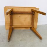 Vintage light wood and rattan bedside - 1960