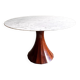 Marble dining table with rosewood base