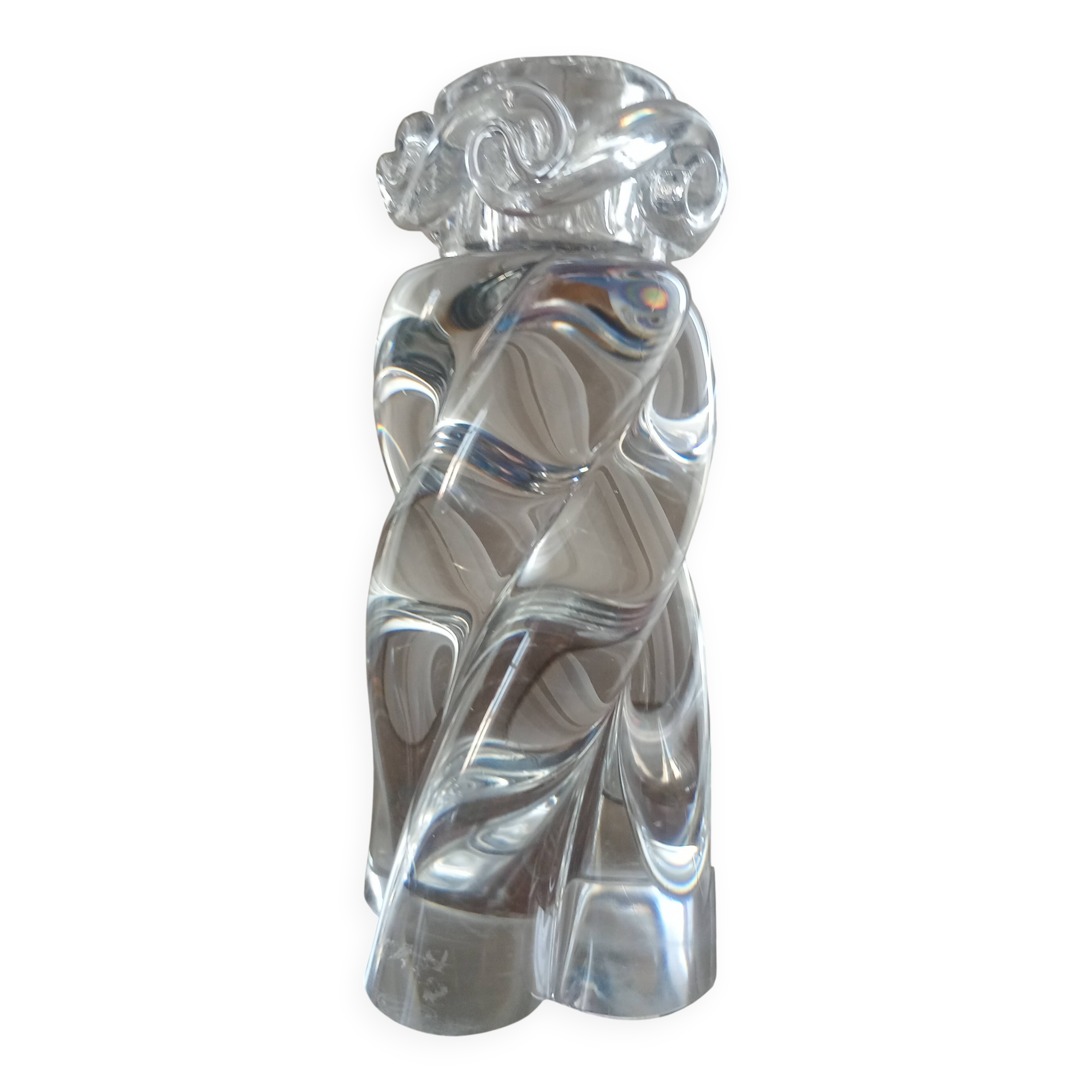 Baccarat crystal "Aladdin" model candlestick, twisted and coiled - signed