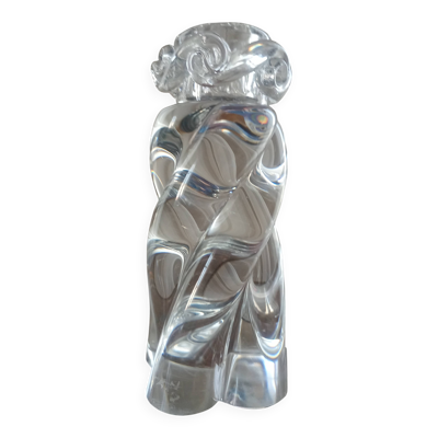 Baccarat cristal Bougeoir modèle ''aladin'' torsadé & enroulement- signé