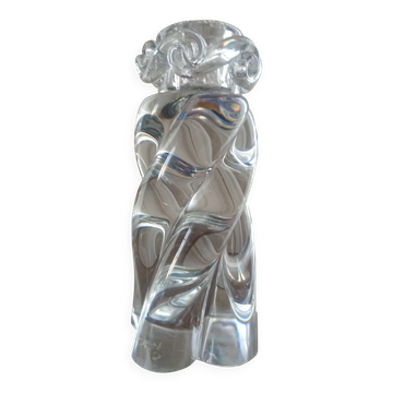 Baccarat crystal "Aladdin" model candlestick, twisted and coiled - signed