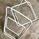 2 white metal "Ted Ned" folding chairs by Niels Gammelgaard for IKEA, 1980s
