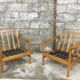 Pair of Scandinavian armchair fabric tiles