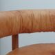 Vintage wooden throne chair armchair cognac leather