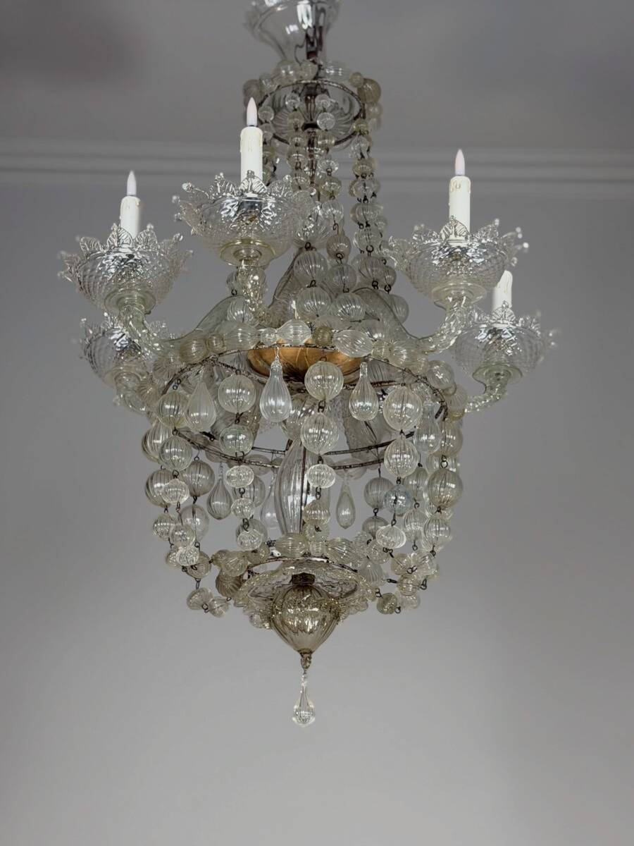 Lustre made of Murano glass beads, Venice around 1900