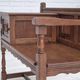 1960s, Danish bench, dark solid oak wood, plywood.