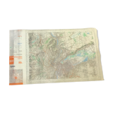 Lyon topographic geography map IGN 1980