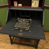 Black writing bureau bookcase