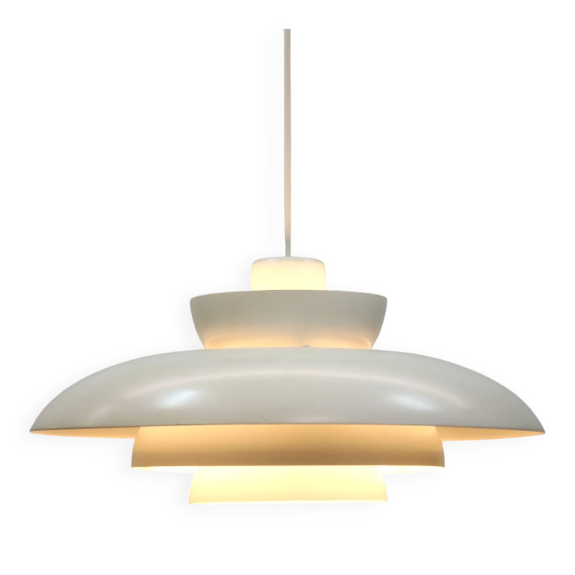 Original white Danish pendant lamp - Fog and Morup by Jo Hammerborg - Model