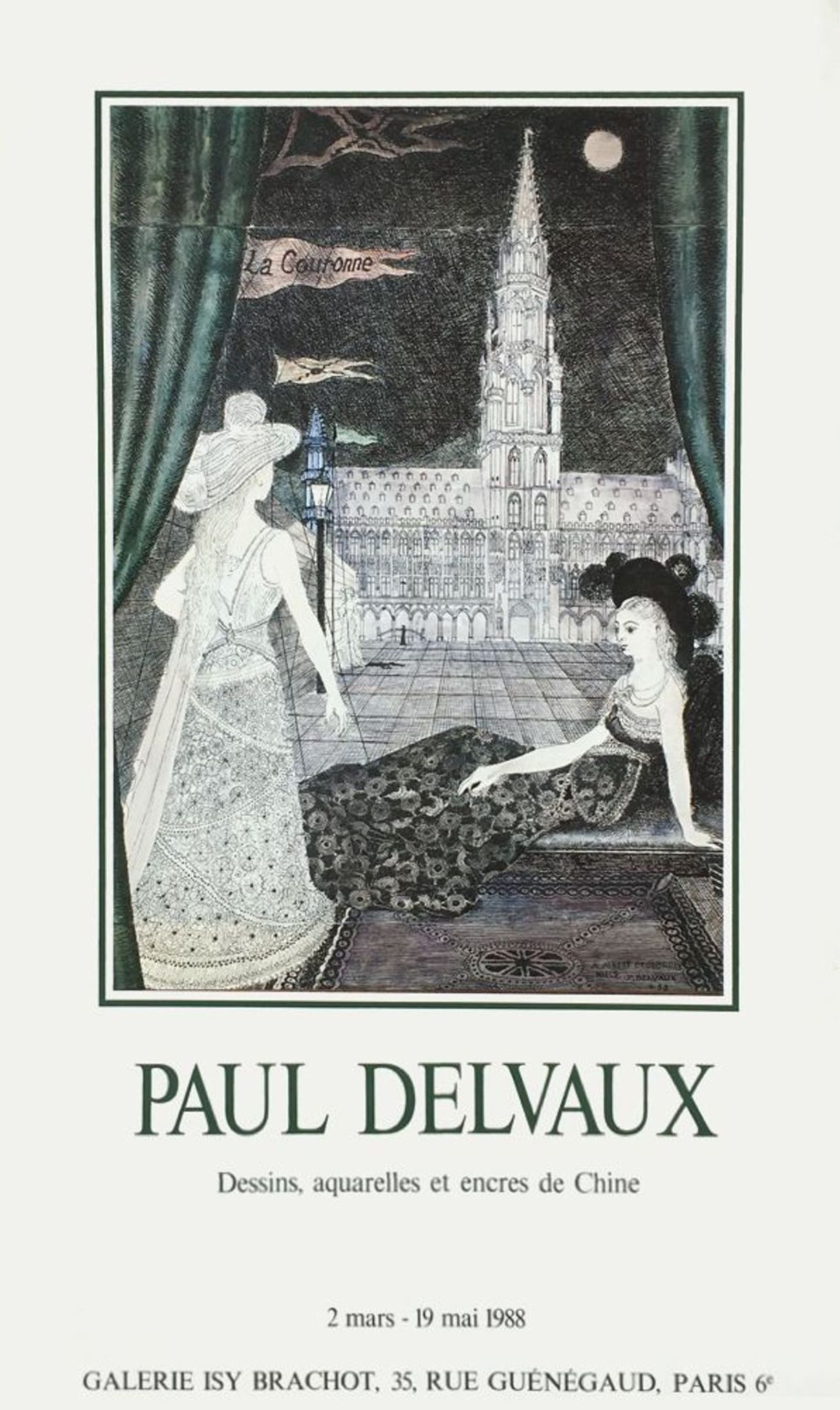 Affiche Paul Delvaux 1988