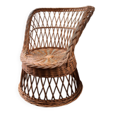 Fauteuil En Rotin Ancien Style Emmanuelle Fin XIXème