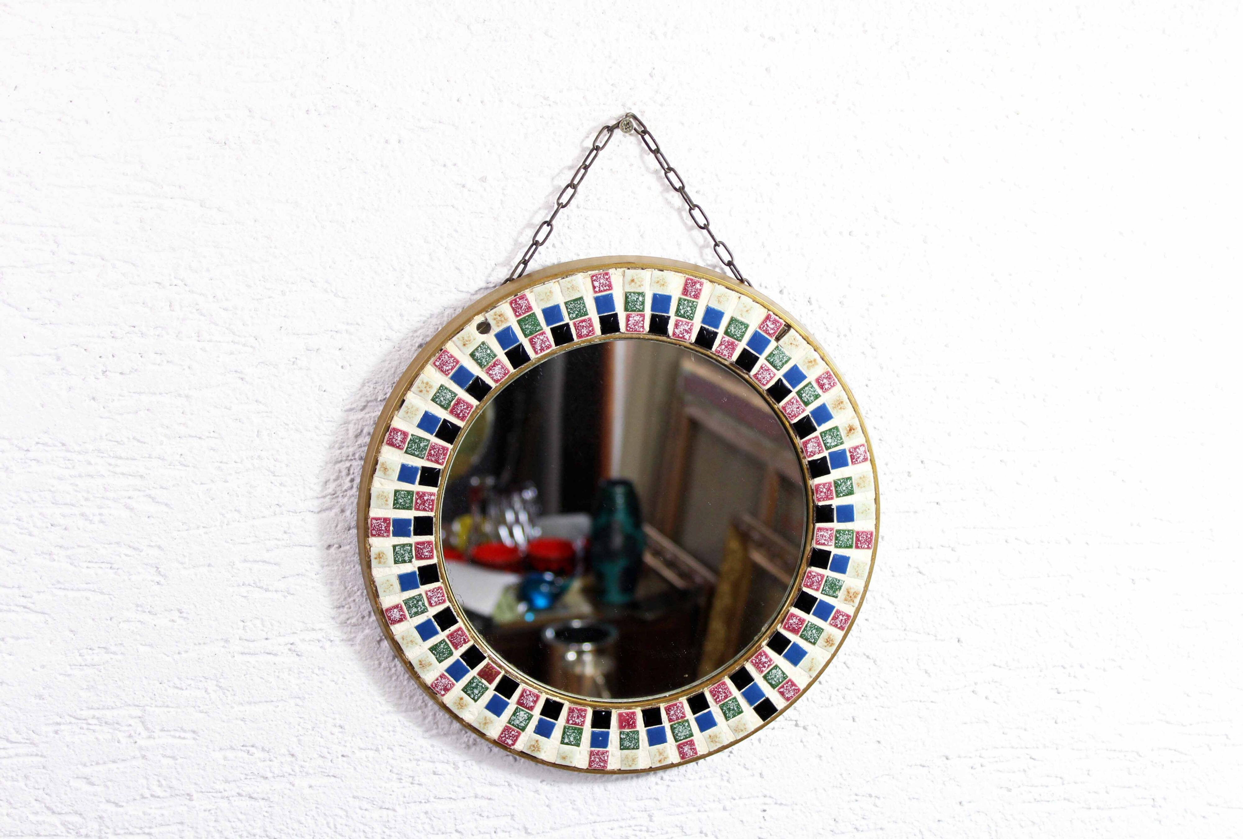 Vintage earthenware mirror 1970