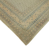 Handmade oriental contemporary 1980s 285 cm x 370 cm beige wool carpet