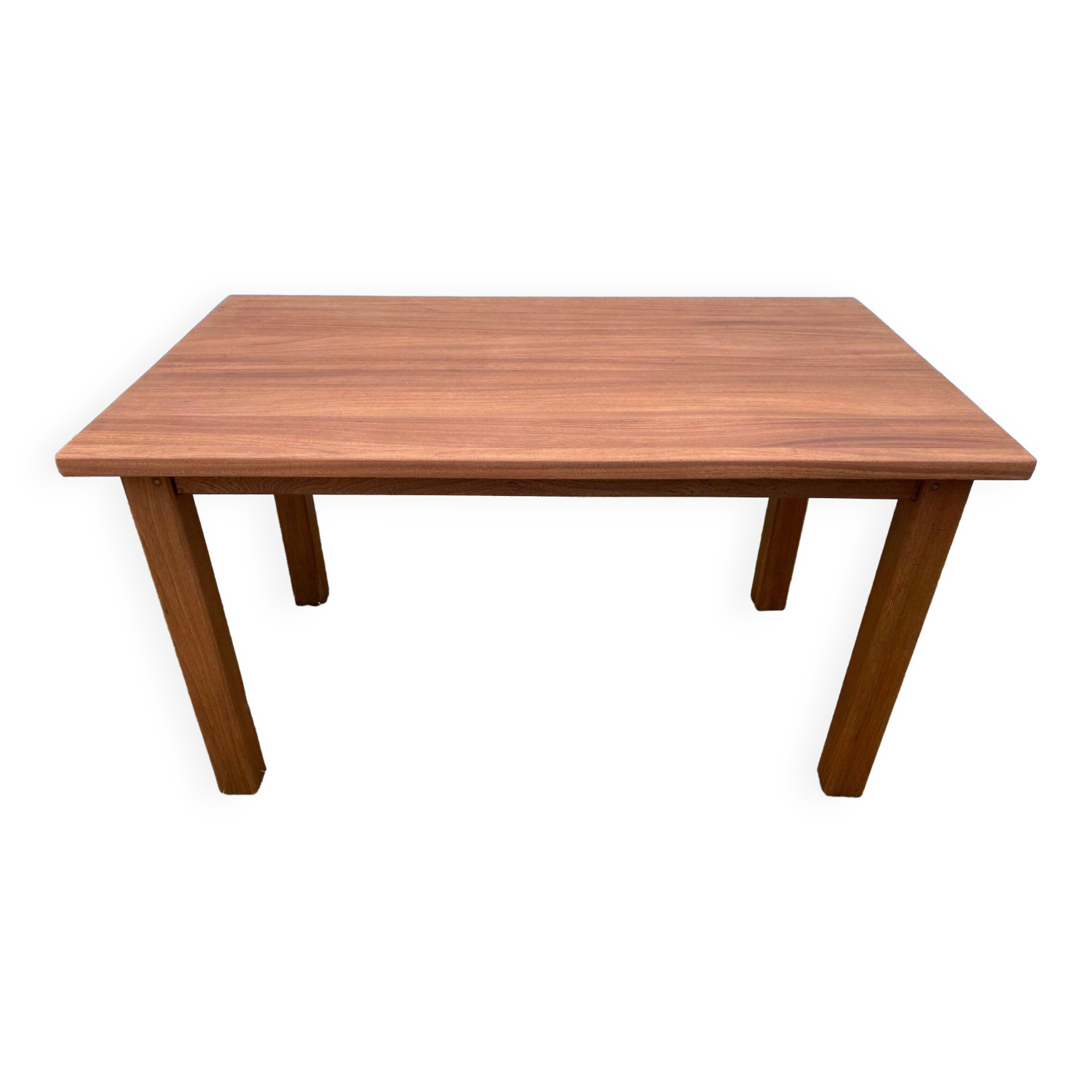 Vintage solid teak table 135x79cm an80