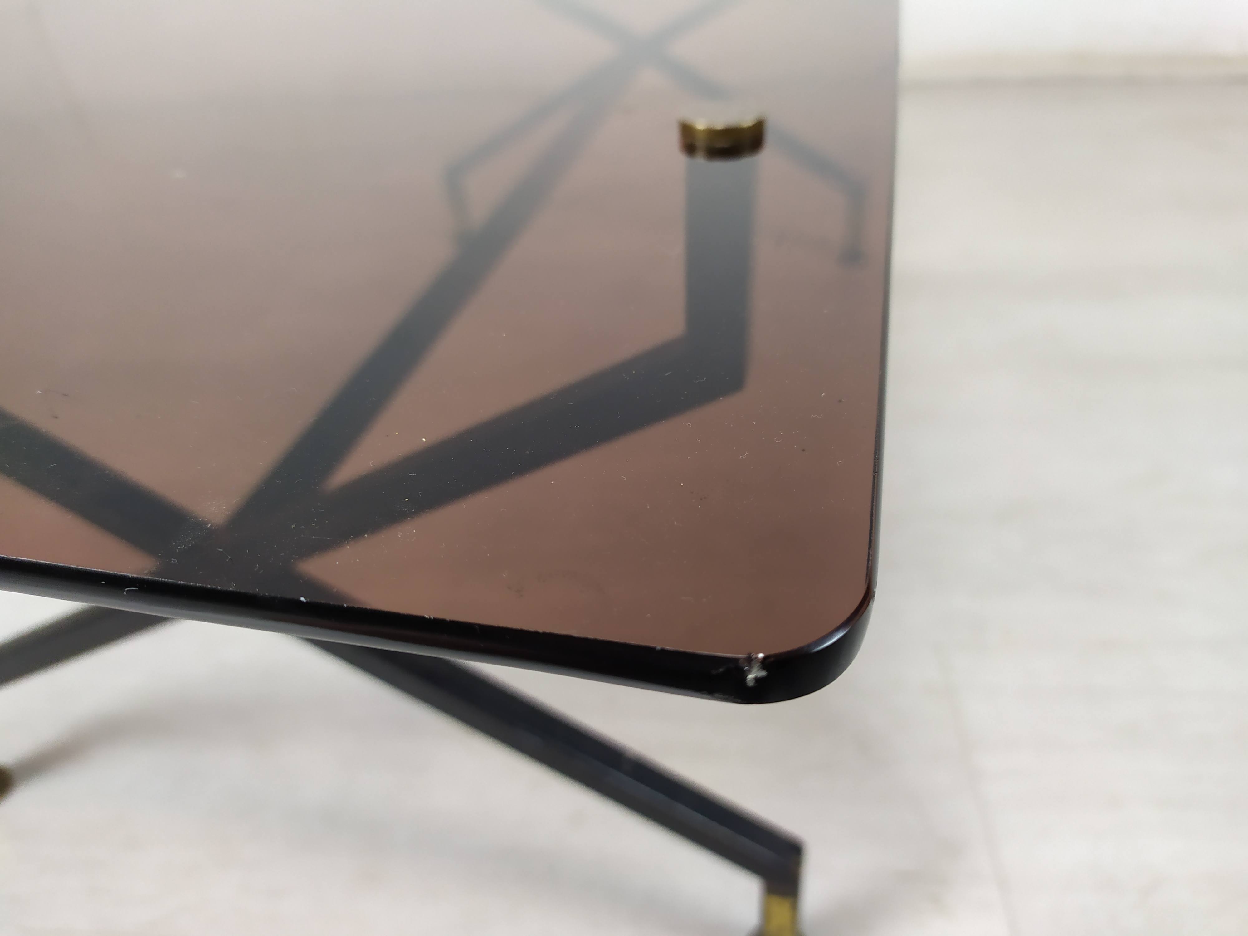 Table basse vintage verre