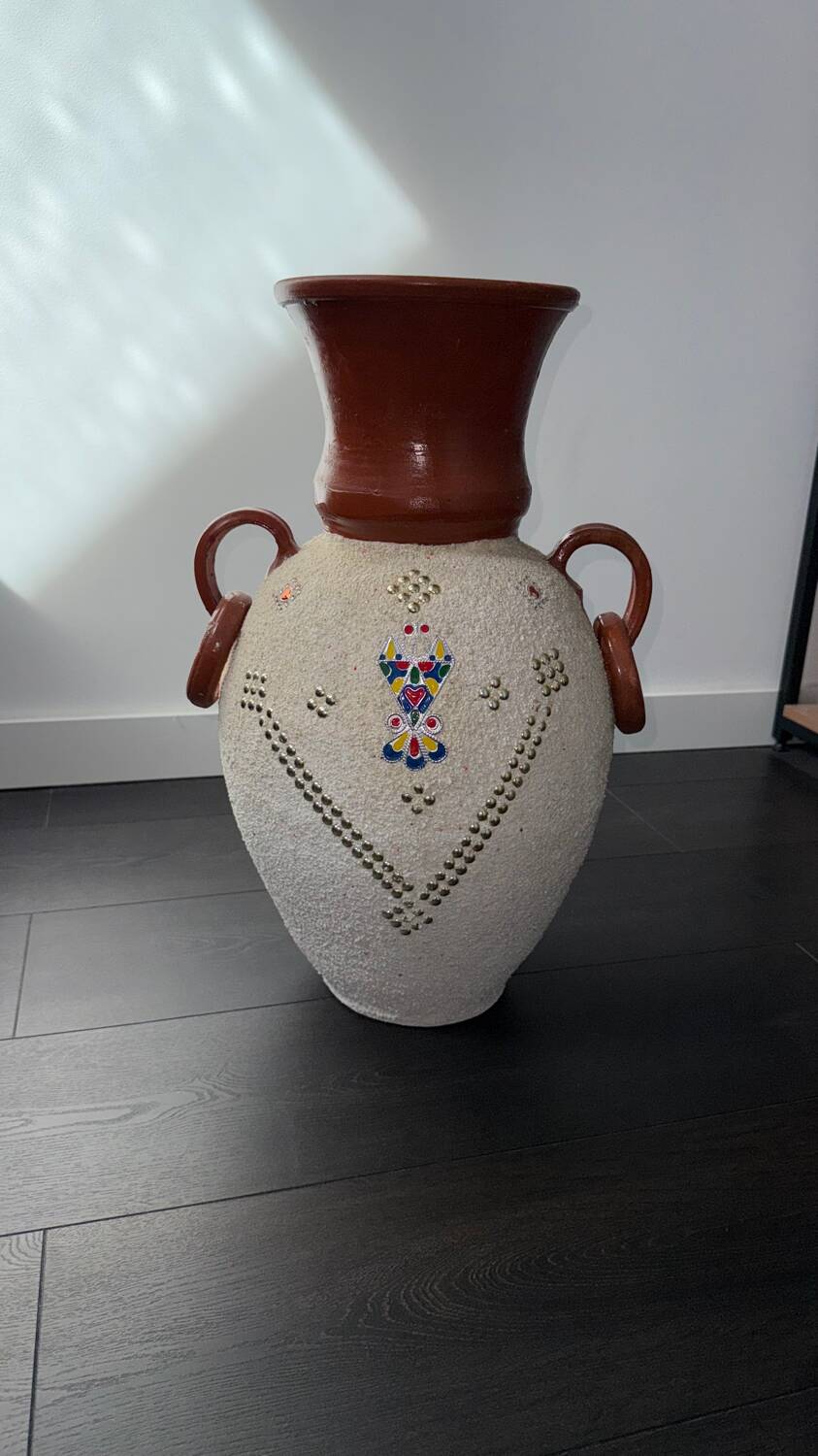 Kabyle terracotta handcrafted vase