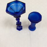 Pair of candlesticks blue