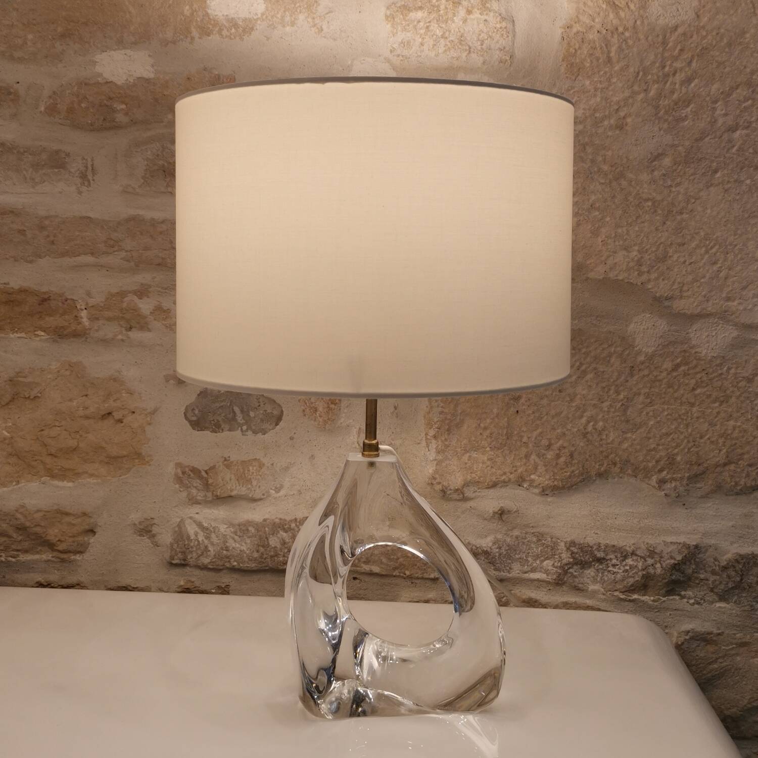 Crystal lamp, free form, Daum, 1950