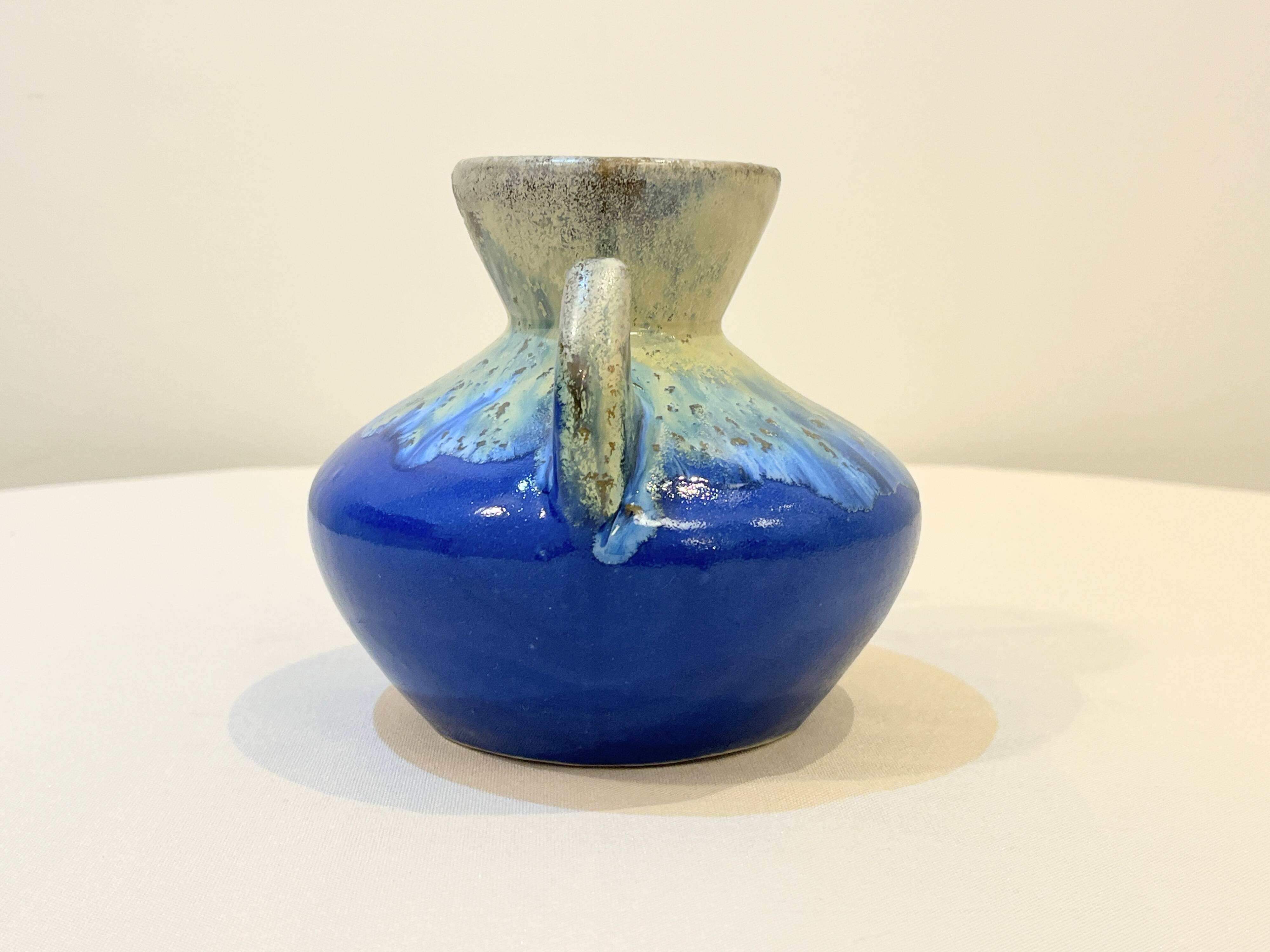 Vase with handles vintage alpho art deco ceramic alphonse mouton vintage