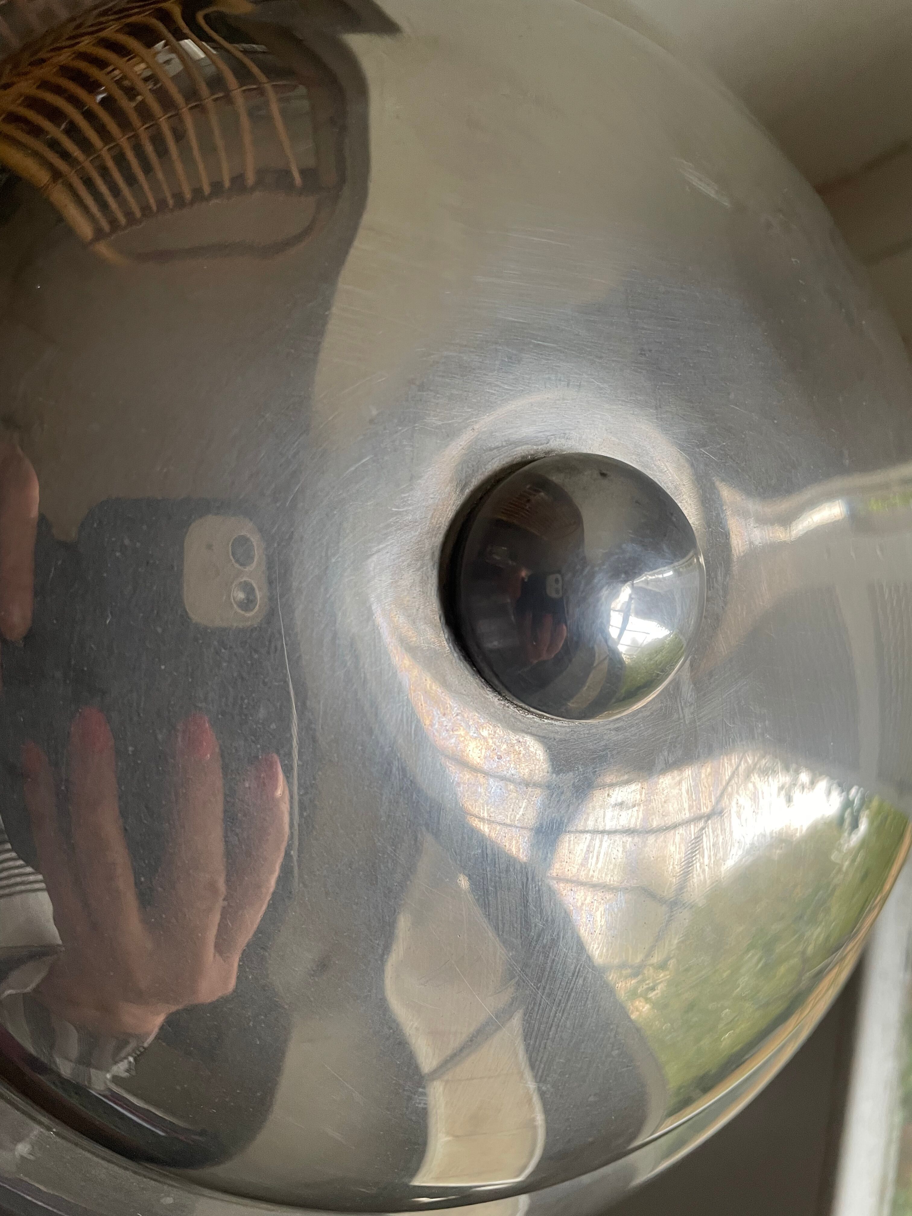 Art deco chrome mushroom lamp