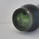Vase in green enamelled earthenware and gold powder, signed Accolay, 1950-1970