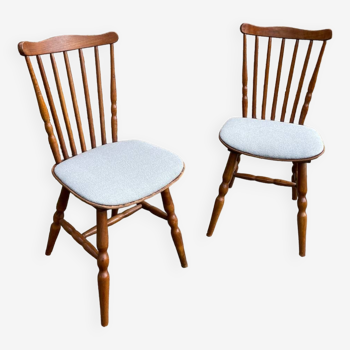 Paire de chaises bistrot Bauman vintage modèle Tacoma