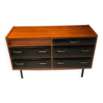 Coiffeuse commode en teck vintage