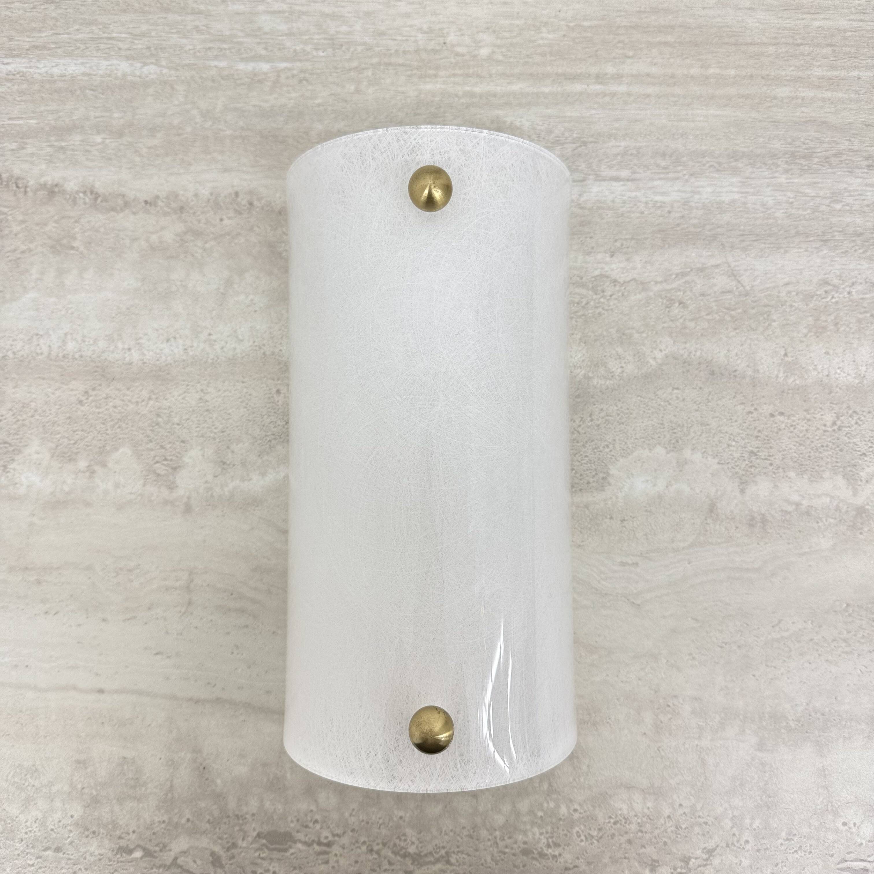 Vintage lucite and brass wall lamp ,1970s