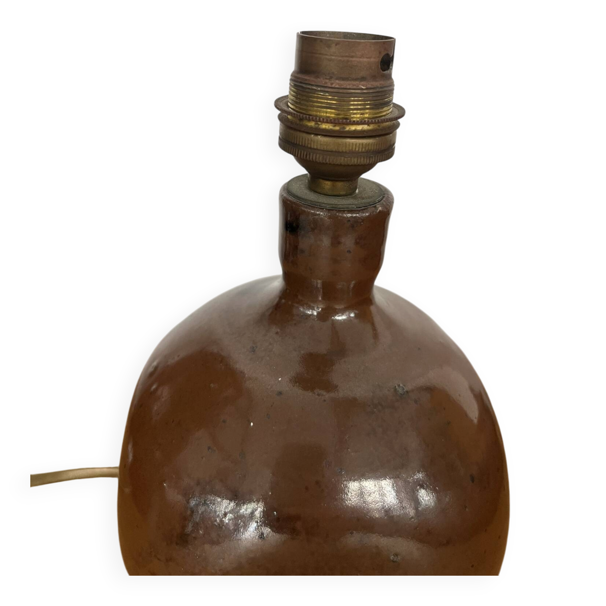 Stoneware lamp base signed Baudat