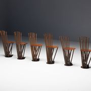 Industrial Wabi Sabi Primitive Chairs, France, 1950s